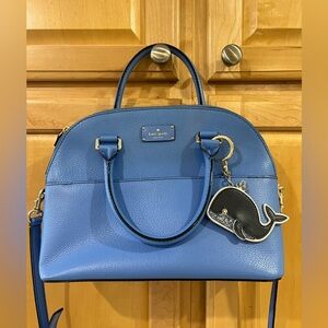 Sapphire Blue Kate Spade bag with whale charm